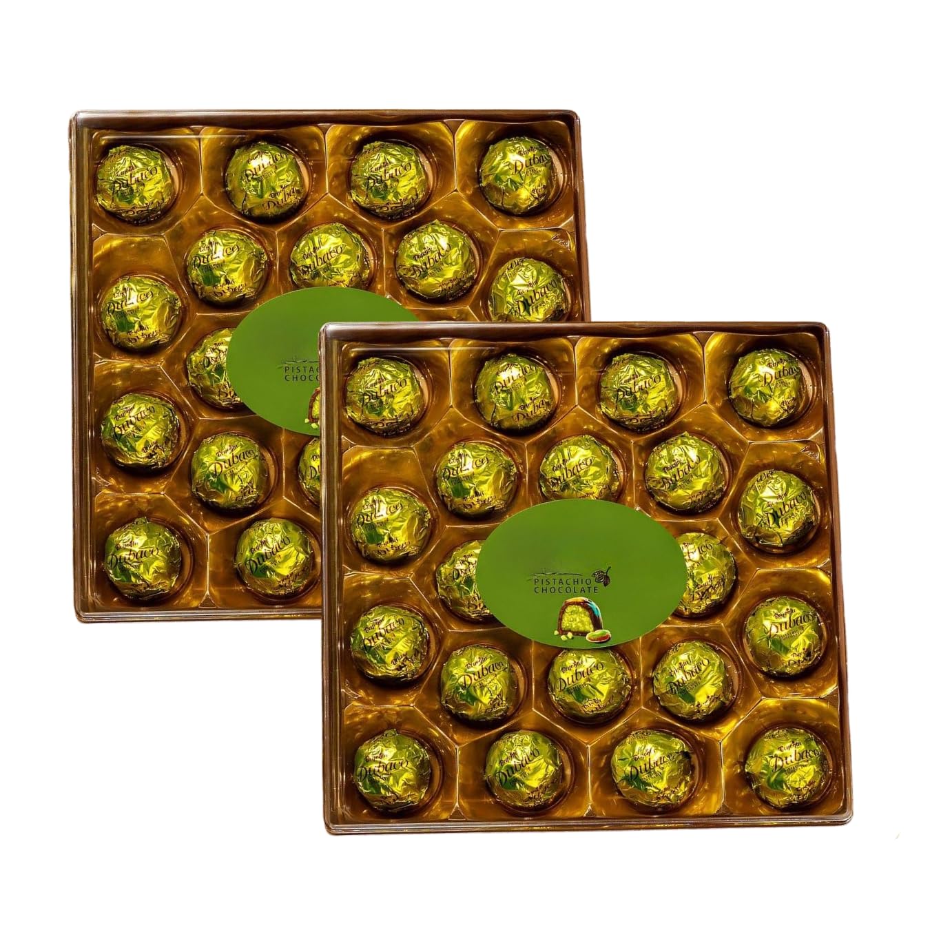 Pistachio and Kadayif, Knafa, Kunafa, Cream Filled Milk Chocolate, Dubaı Turkish Chocolate, For Eid, 11.11 oz, (Pack of 2)