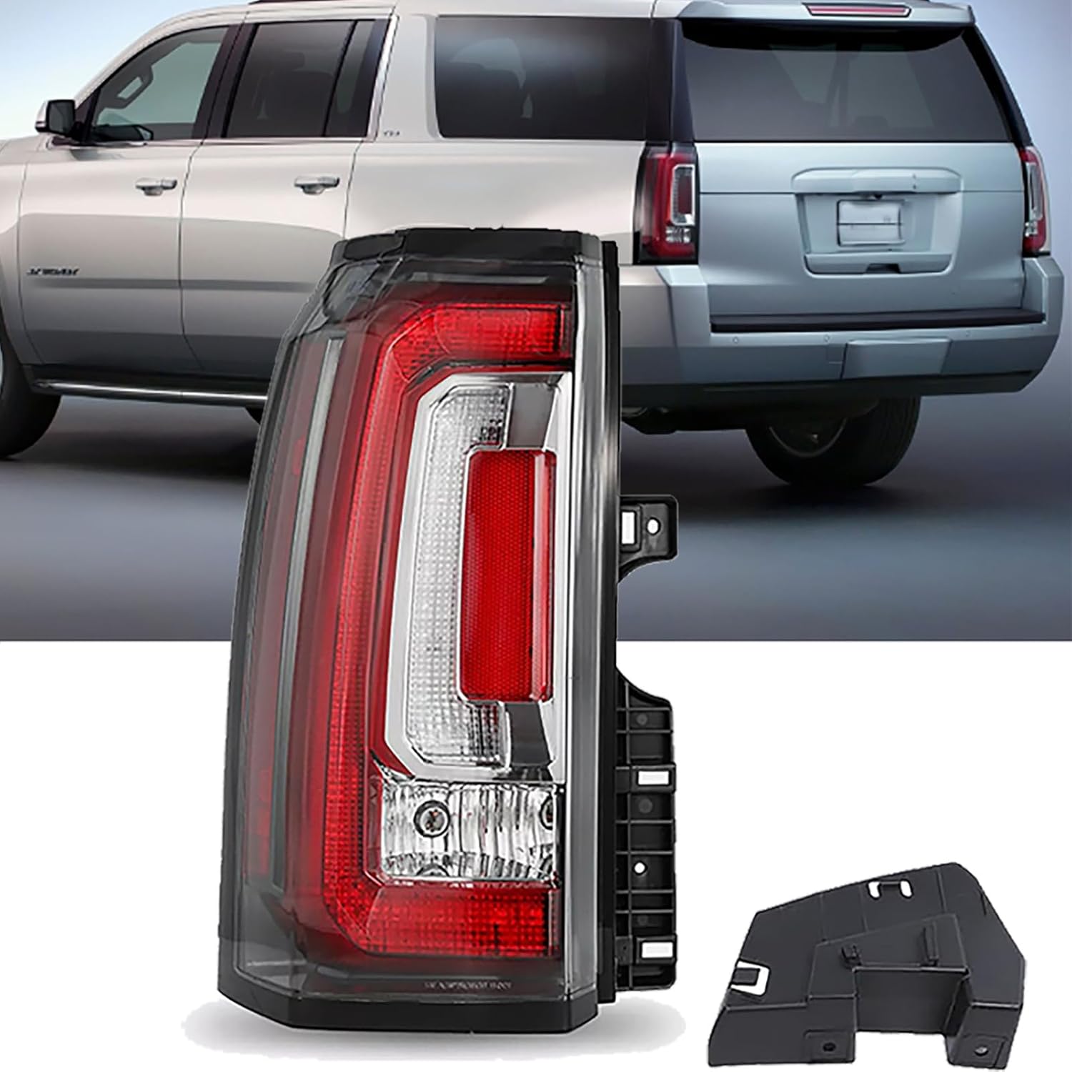 Tail Lights Assembly Fit For 2015 2016 2017 2018 2019 2020 GMC Yukon/Yukon XL Left Driver Side Taillight Brake Turn Signal Assembly Replaces 84536242 GM2800268 23380459