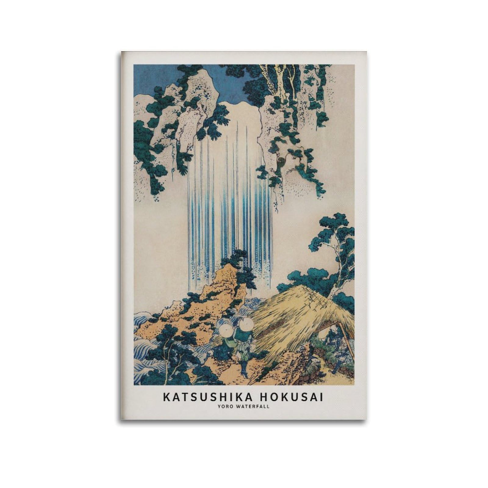 xiaoxiaoshen Katsushika Hokusai, Yoro Waterfall, Japanese Woodblock Edo Period Canvas Poster Wall Art Prints Room Aesthetic Murals Bedroom And Living Decorations 20x30inch(50x75cm)