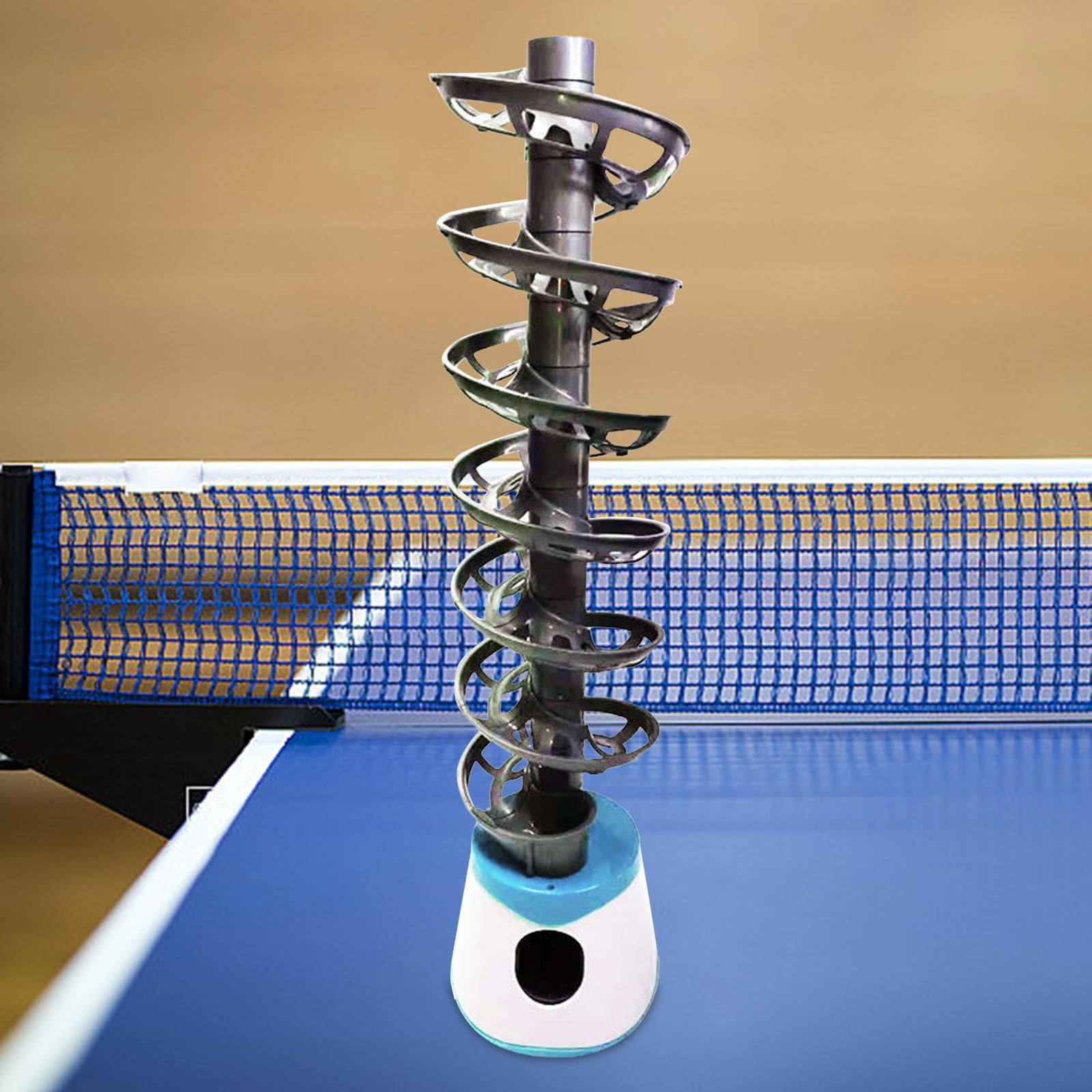 kowaku Table Tennis Robot Portable Table Tennis Equipment Launcher Automatic Table Tennis Serve Machine for Beginners Training, Holds 50 Balls