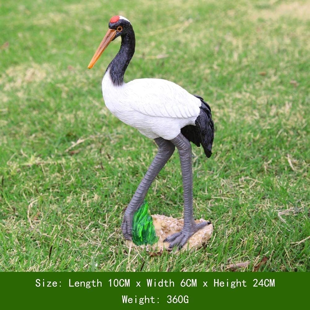 Gartenstatuen, Außendekoration, Balkonfigur, Rotkronenvogelstatue, Gartenornamente für draußen, Vogelfigur, Kunstharzskulptur für die Heimdekorationssammlung(