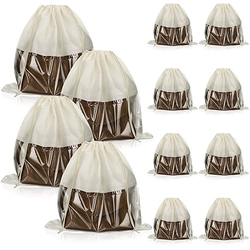 Shappy 12 Pcs Dustproof Drawstring Bags Purse Dust Storage Bags