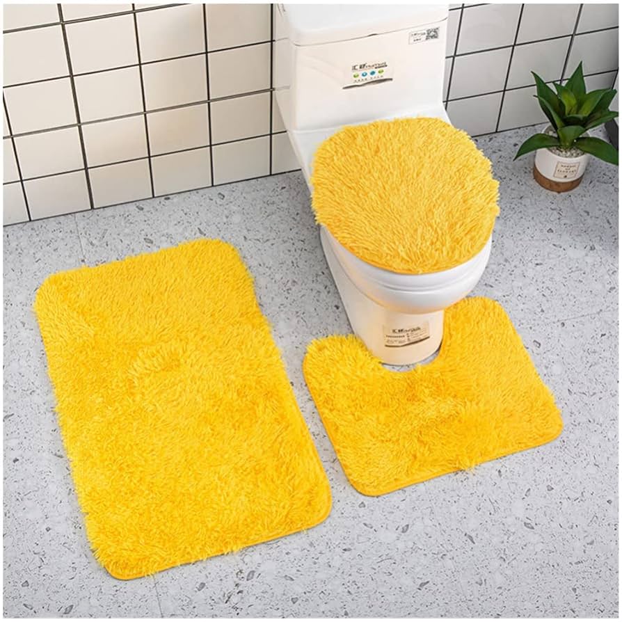 トイレマット 北欧 新品 ３点セット 金運の イエロー 洗浄暖房型 Amazon｜トイレマットセット 3点 セット 北欧 金運の黄色 トイレ