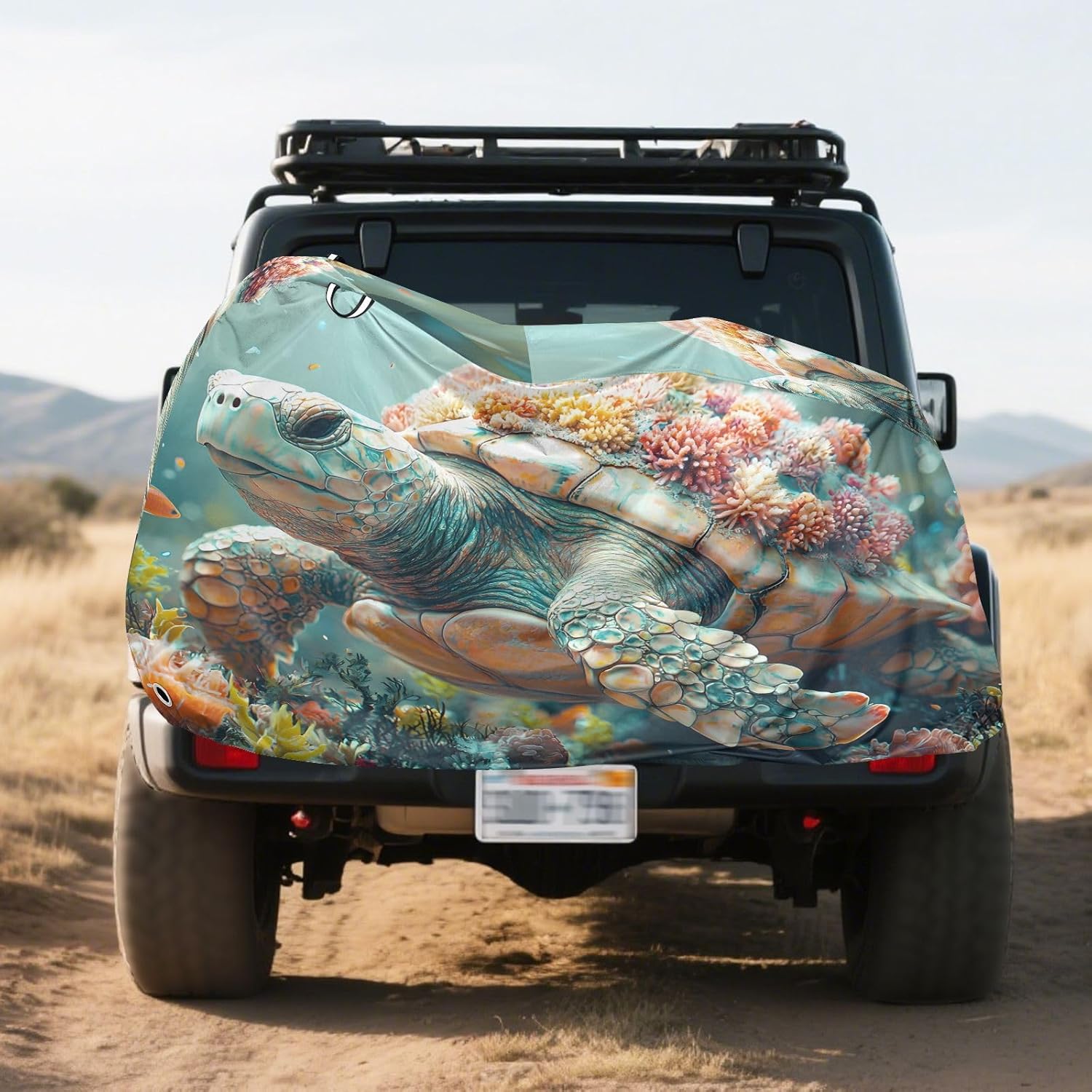 ALAZA Turtle Coral in Sea Bike Cover Waterproof Outdoor Ebike Bicycle Covers Tarp Protection for 1/2 Bikes, Sun UV Dust Wind Proof