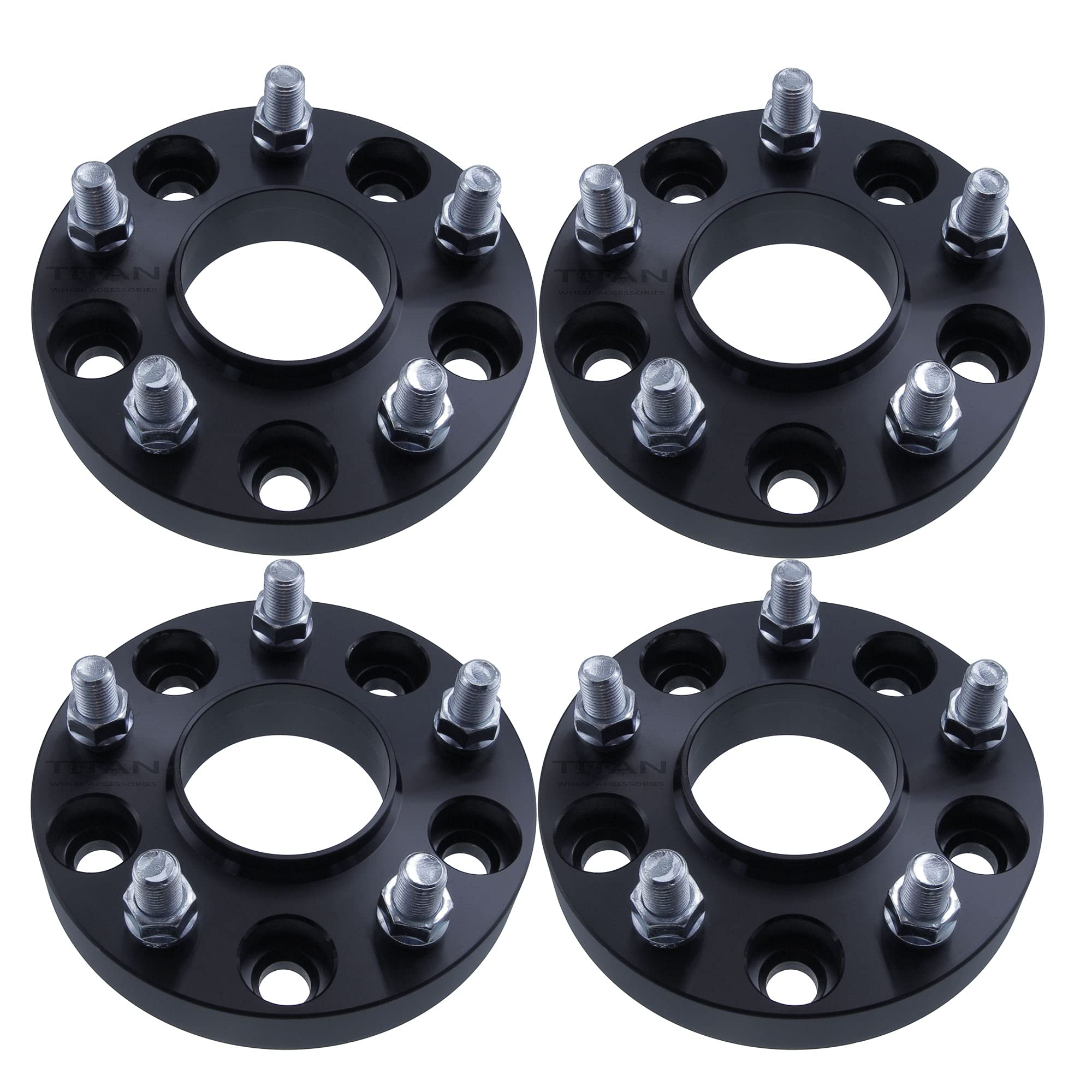 値引 スペーサー ジープ用の4PC 5x5ラングラーJKルビコンハブセントリック1.5 "ホイールスペーサーブラックアダプター 4pc For