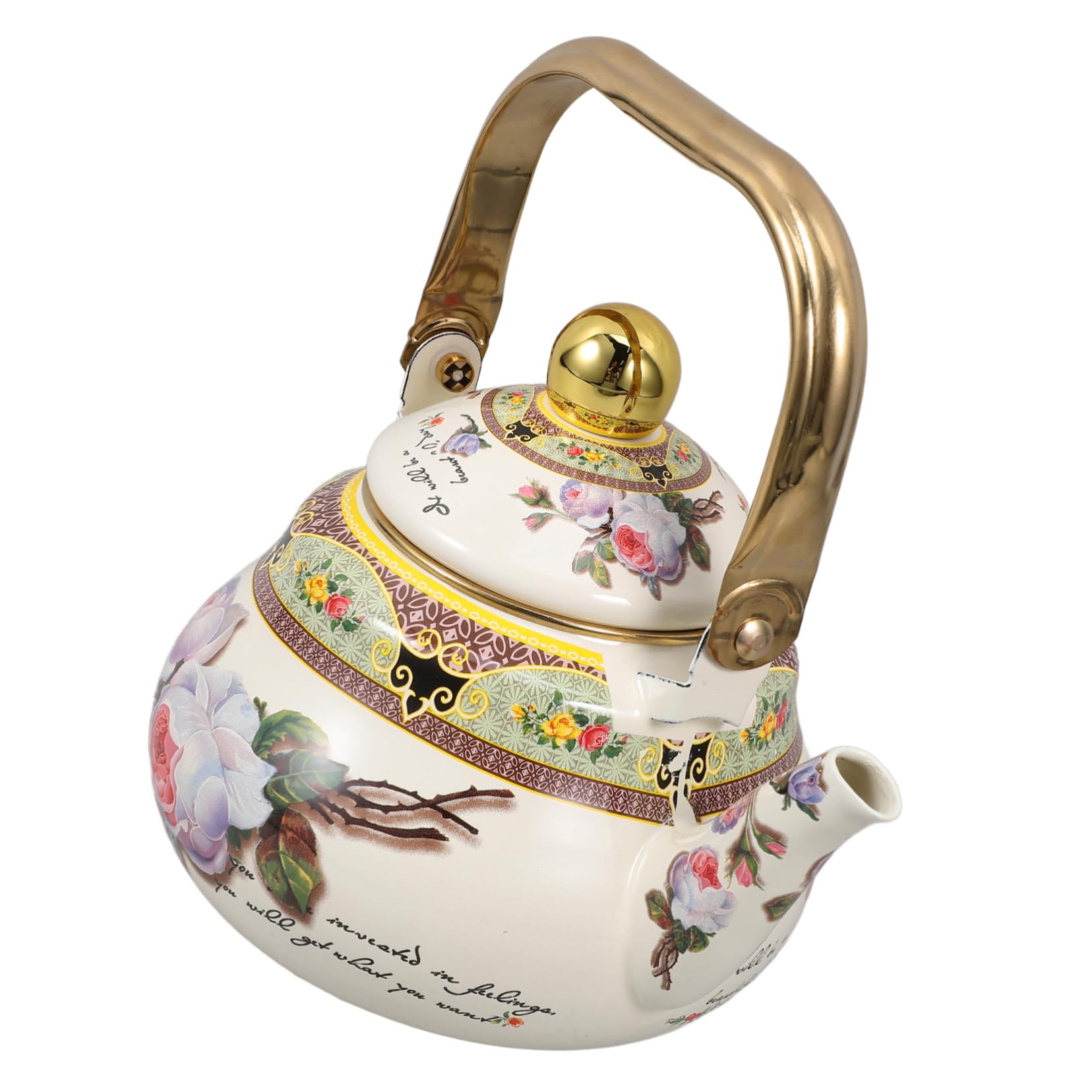 Cabilock 2 Piezas tetera hervidor de infusión de té taza de camping té de hojas sueltas más empinado difusor de té verde colador cafeteras olla de agua hervidor de agua para estufa esmalte