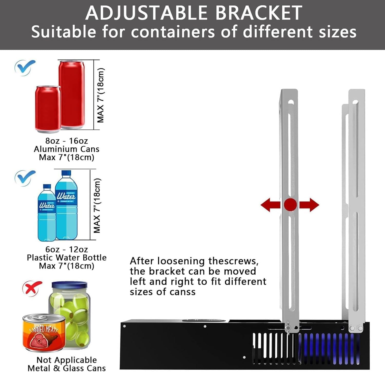 Electric Can Crusher, Pneumatic Can Crusher, 8oz-16oz Wall Mounted Beer, Soda, Aluminum Can Crusher, Can Fill 8 Cans At a Time, Can Automatic Eject, Can Crushers for Recycling Aluminum Seltzer