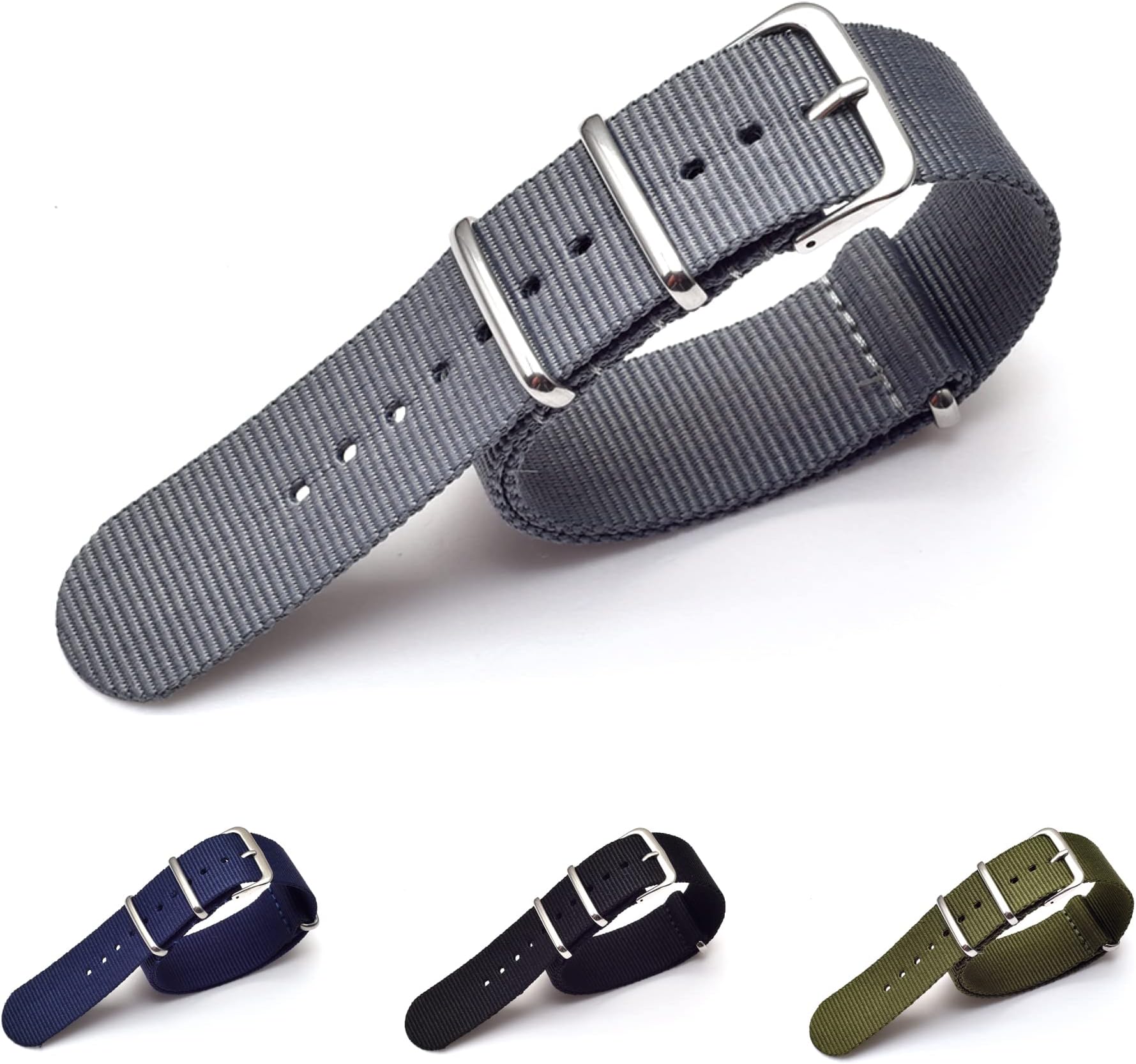vinanth enterprisesNATO Nylon Watch Band/Watch Strap - Multicolor with Stainless Steel Buckle