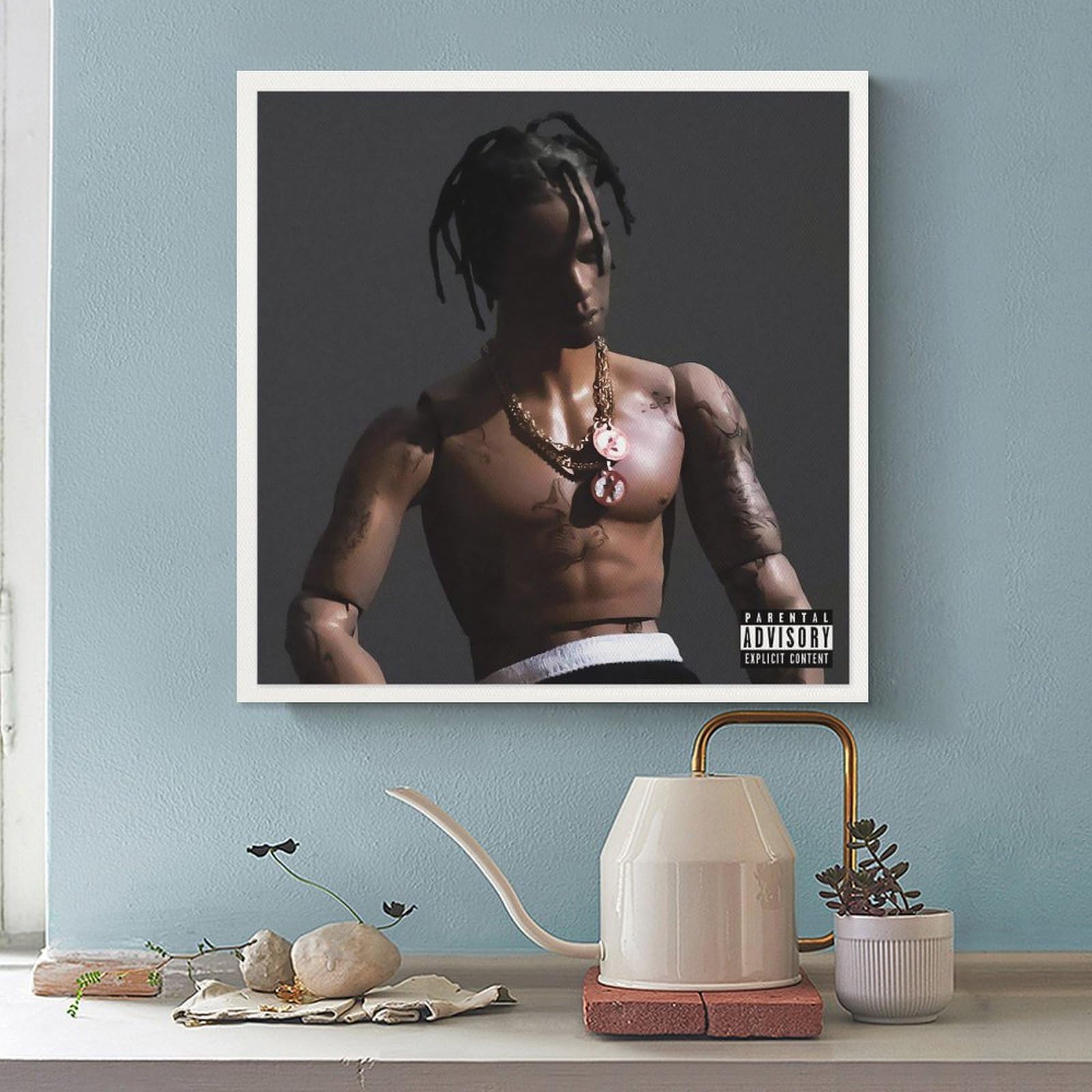 BSapp Travis Scott Rodeo - Poster su tela con copertina dell'album, decorazione per camera da letto, sport, ufficio, stanza, regalo, 30 x 45 cm
