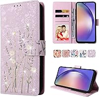 Vista 12 de UEEBAI Funda tipo billetera para Samsung Galaxy A16 4G/5G, cubierta de cuero PU con soporte, bloqueo RFID, funda flip con ranuras para tarjetas