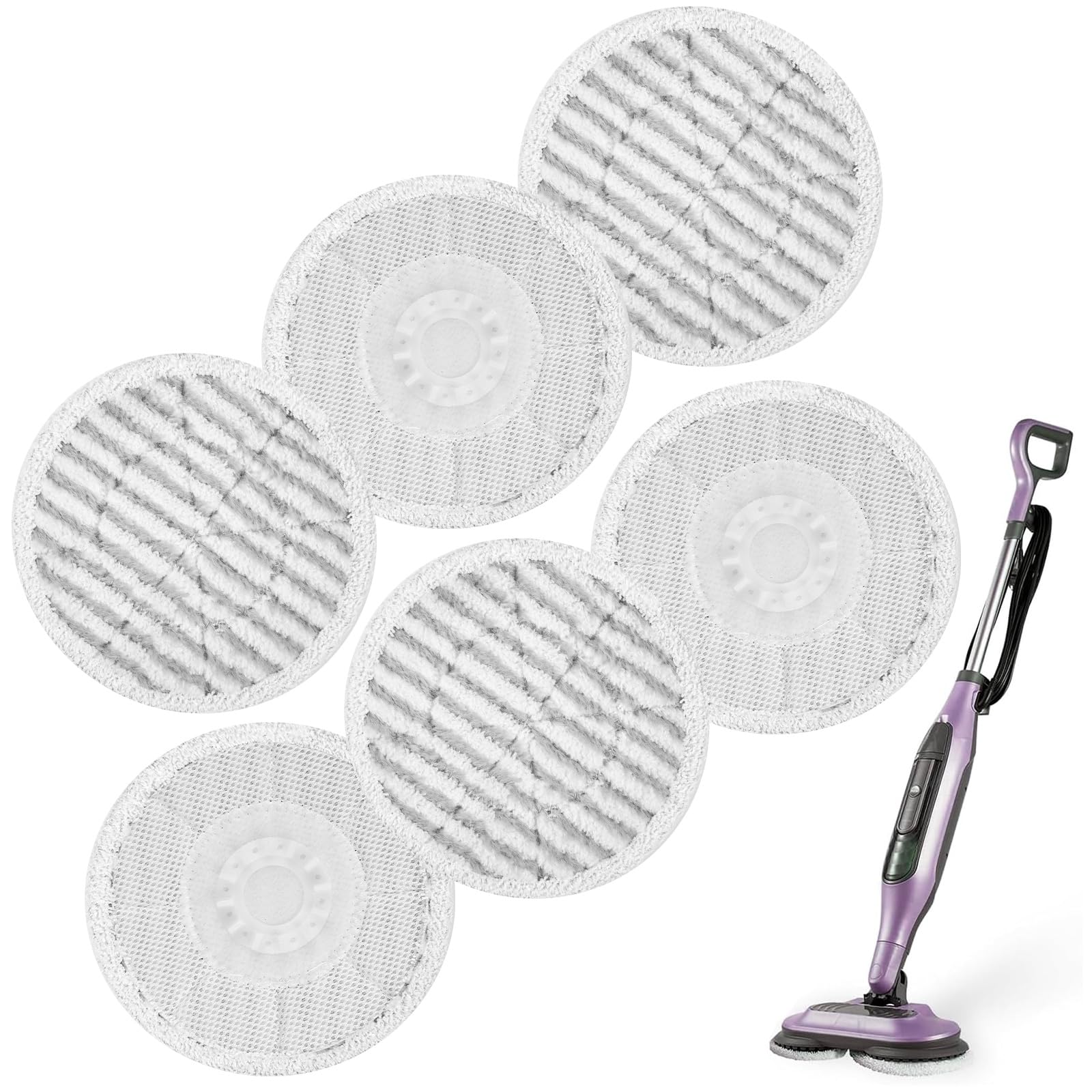 Gaethra Replacement Steam Mop Pads 6PCS Compatible with Shark S7000AMZ S7001 T2 T21 U6002, Highly Absorbent Machine Washable Pads, No Lint Shedding for Hard Floors Marble Concrete Laminate Bamboo