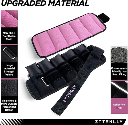 Miniatura 2 de Par de pesas ajustables de tobillo de 510151820 libras con bolsa de transporte para mujeres, hombres y niños, para correr, caminar, entrenamiento de