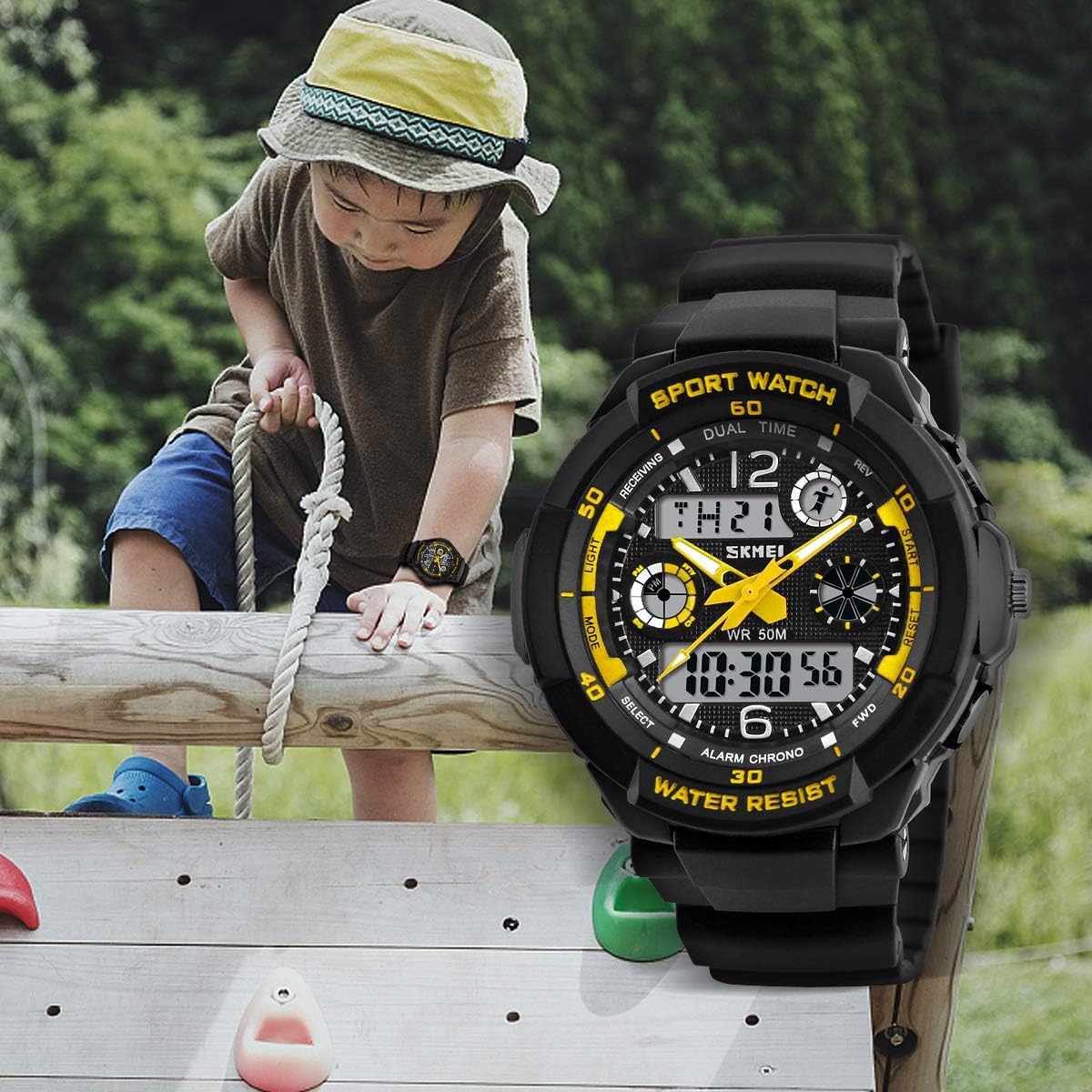 子供 腕時計 ウォッチ キッズ 防水 多機能 ボーイズ 男の子 アラーム付き 入学 誕生日プレゼント クリスマス ギフト 日本語説明書付き アナデジ表示 スポーツ アウトドア 子供用 アナログ デジタル表示