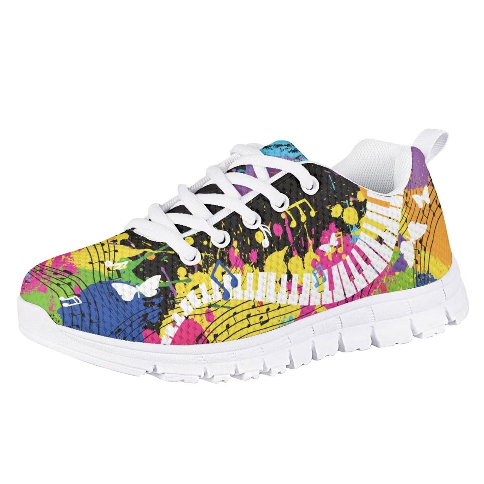 Cozeyat Kids Lightweight Shoes Size 12, Paint Sputtering Print Running Shoes, Fashion Design Sneakers for Primary School