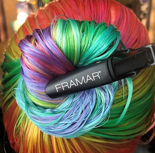 Miniatura 5 de Framar Gator Grips - Juego de 4 pinzas profesionales para el cabello con corte y sección, dientes anchos y duraderas para peluquería