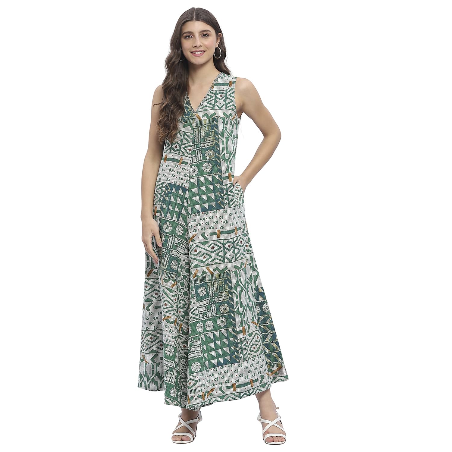 biba Women Cotton Straight Printed Jumpsuit-picture-17