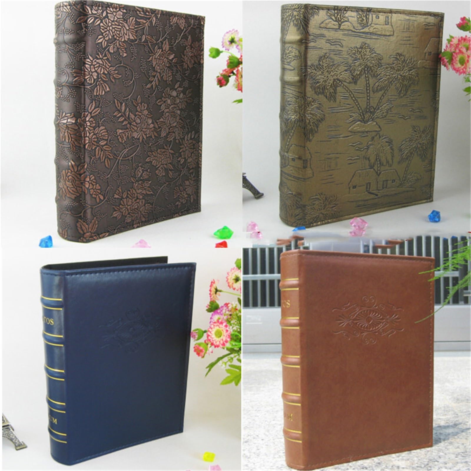 Album Fotos Big 6 Inches 4.5 * 6" 4D Photo Album Imitation Leather PU Cover Picture Tour Autograph Book(Color 02)