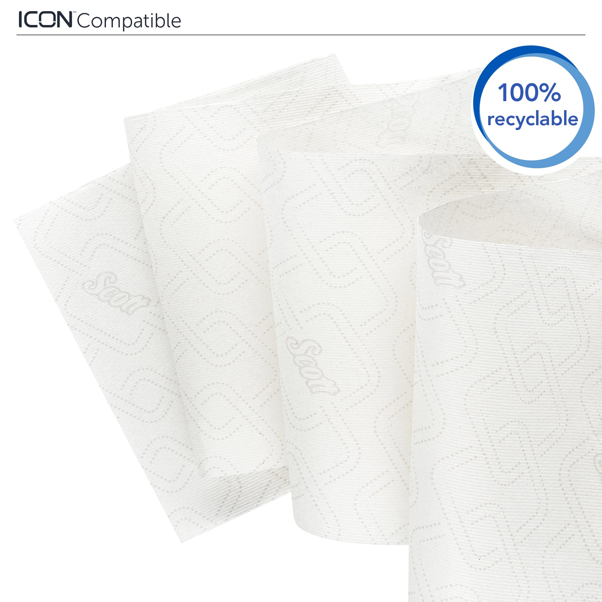 Scott Essential 6638 ręcznik papierowy E-Roll z dużą rolką – 6 x 380 m białych ręczników papierowych (łącznie 2280 m)