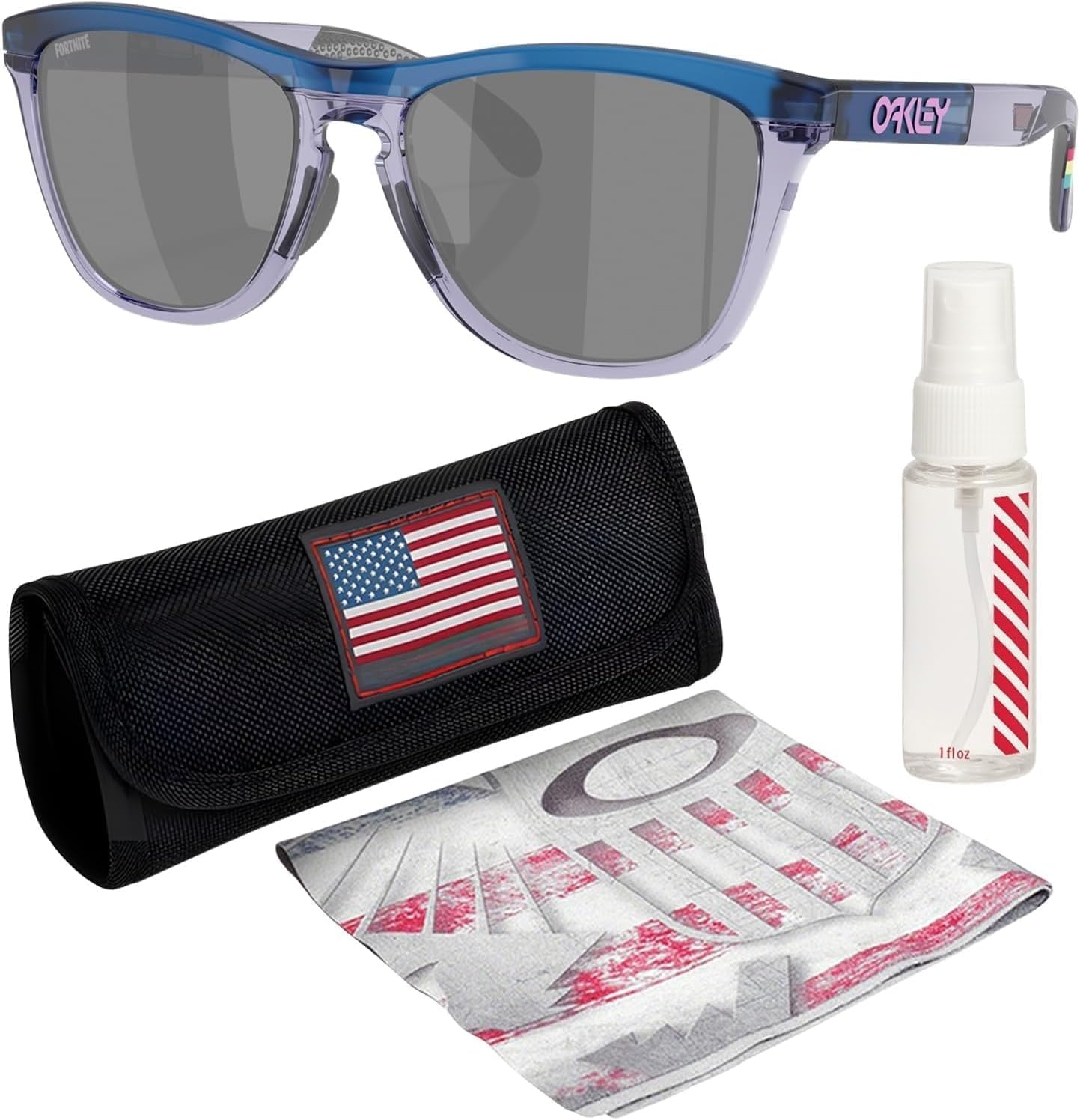Oakley X FORTNITE BRITE BOMBER FROGSKINS RANGE OO9284 Round Shape Sunglasses With Official Eyewear Kit