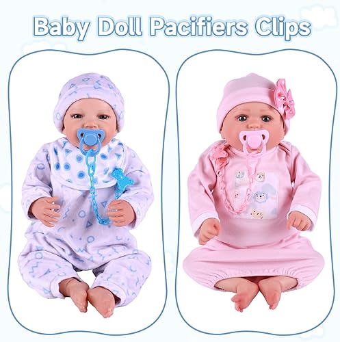 Miniatura 5 de BABESIDE Biberones para muñecas con leche y jugo que desaparecen botellas mágicas, chupetes magnéticos y clips para chupete cadena para muñecas de