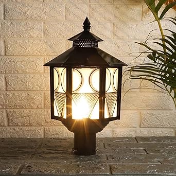 Gate Light for Home Gate - Outdoor Lights for gate and Pillar - Waterproof Metal Warm White LED Lamp for Main Gate Light - Lights for Gate & Garden (8)