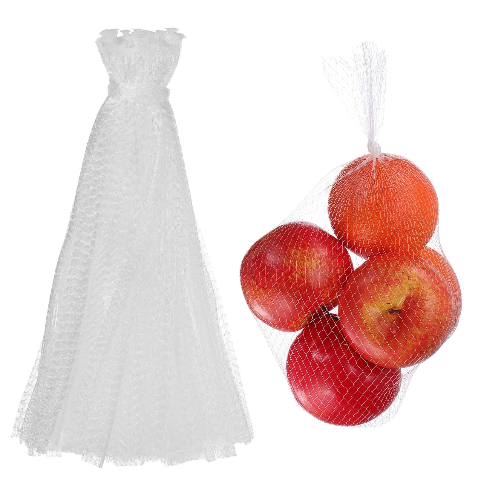 uxcell 100PCS Reusable Mesh Produce Bags, 11.8 Inches Egg Hatching Bags Washable Breathable Fruit Net Stretchable Mesh Netting Storage for Seafood