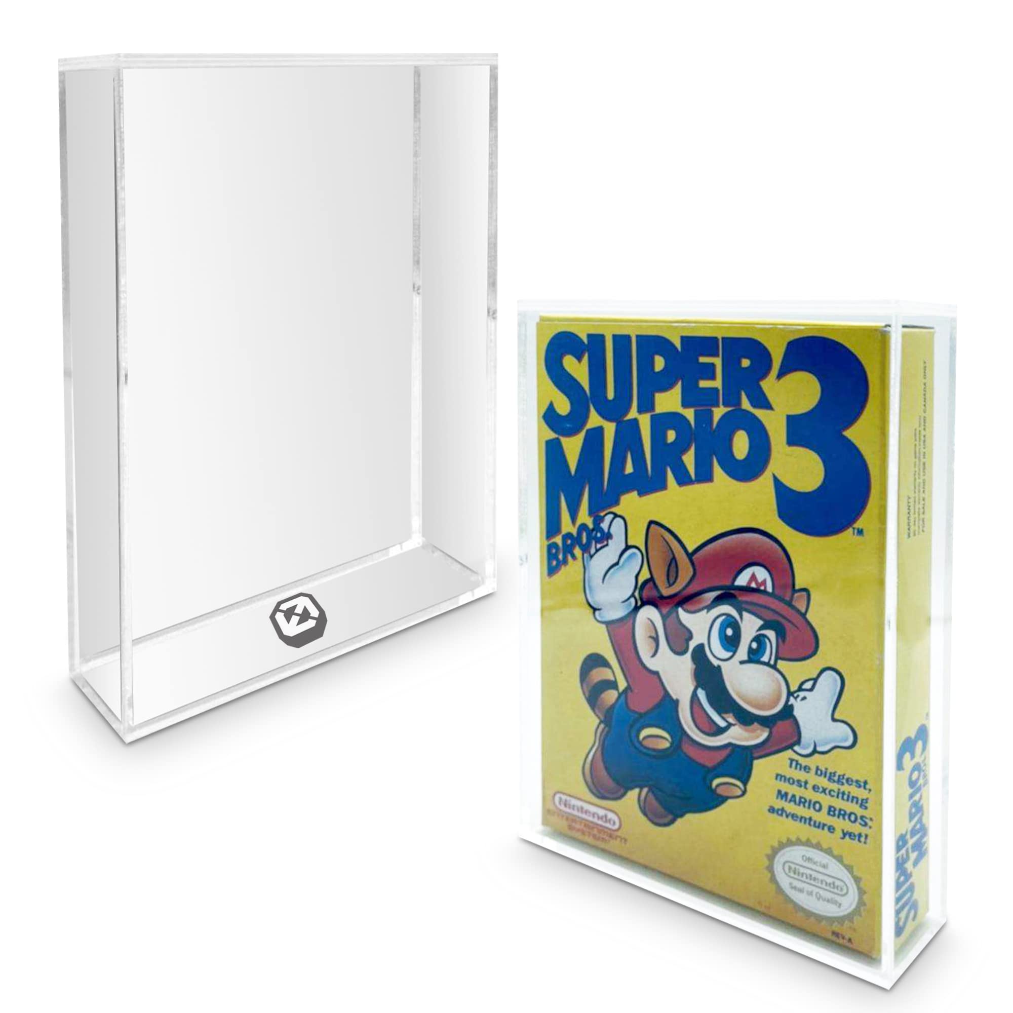 EVORETRO - Espositore in acrilico progettato per giochi Nintendo NES, protezione dai raggi UV, spessore 4 mm, custodia protettiva per giochi sportivi retrò Nintendo Switch (confezione da 2)
