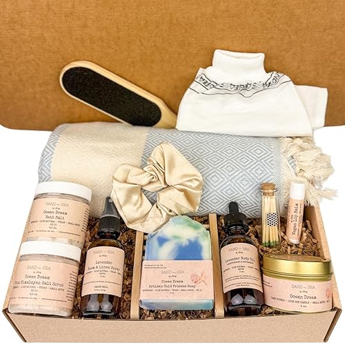 Vista 10 de Bath Gift Set for Women, Handmade Gifts For Women, Relaxing, Pampering & Beauty Gift Basket, Unique Spa Kit for Woman, Mom, Best Friend Self Care