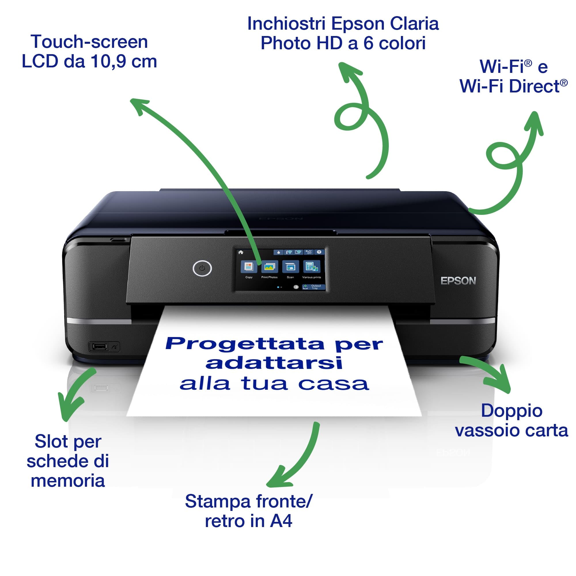 Epson Photo XP-970 Stampante Fotografica A3 3-in-1 Wi-Fi Ethernet Doppio Vassoio