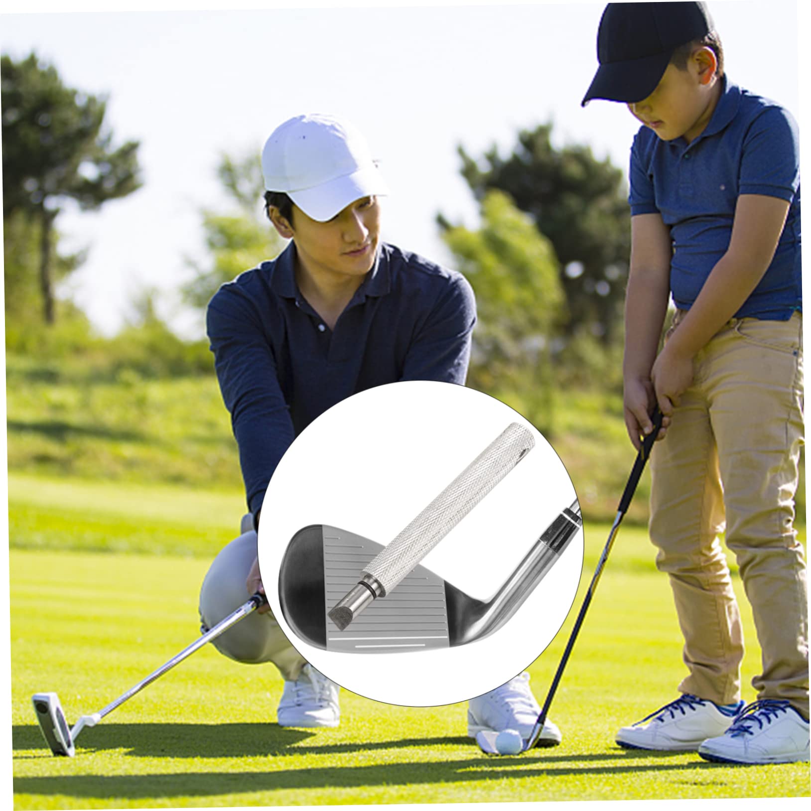 Mipcase Coltello per la Pulizia del Golf temperamatite da Golf pulitore del Club Pulitore tacche Golf Pulitore tacche Club Golf affilacoltelli Utensili detergente per Mazze da Golf Black