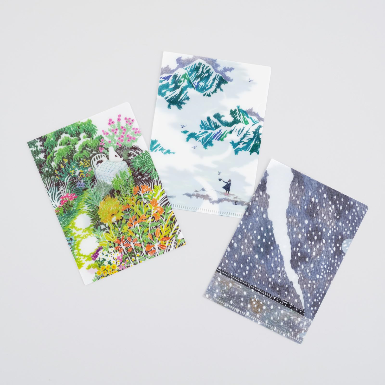 Hobonichi Techo Accessories iyo okumi: Hobonichi Clear Folder Set of 3 for A6 Size (iyo okumi), Multi - Image 2