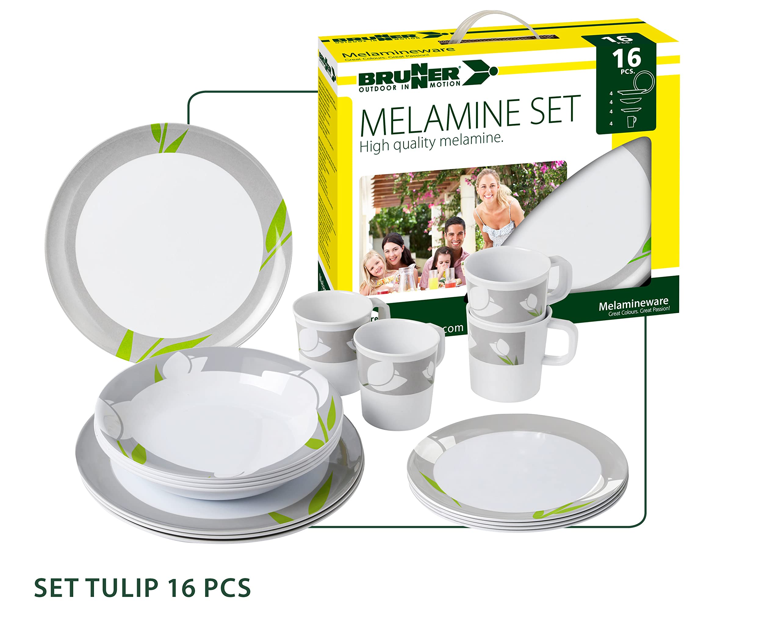 BRUNNER 0830160N.C4E Melamin Set - Tulip & Set Tahiti Color antislip