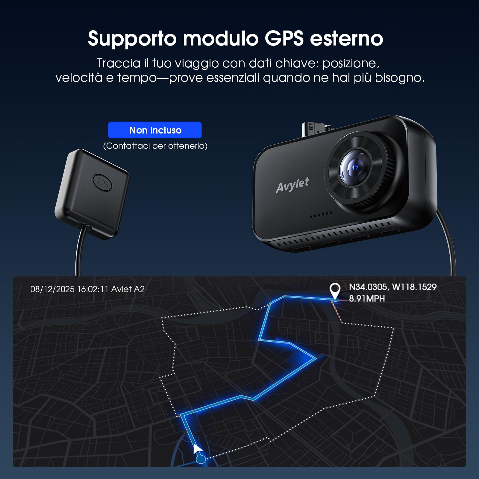 Avylet Dash Cam Auto 4K/2.5K+1080P,5GHz WiFi Doppia Dashcam Con 64G Scheda,Telecamera per Auto IPS 2.8”,ADAS Corsia Assist,170° Grandangolo,24H Parcheggio,Visione Notturna,G-Sensor,Registrazione Ciclo