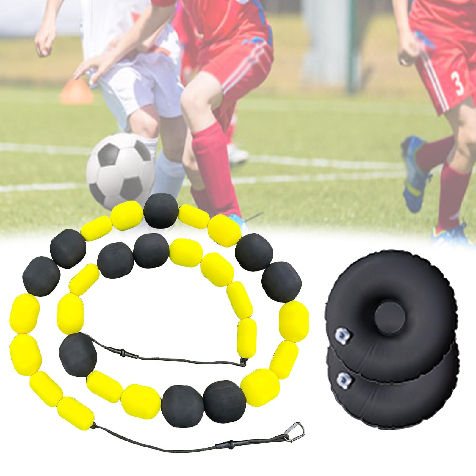 Fußball-Torwart-Trainingsgerät für Reflex & Beweglichkeit, Deflektor mit mehreren Brechungswinkeln und Wassersack für verbesserte Trainingseinheiten