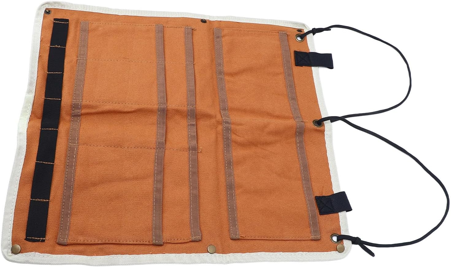 Haofy Camping Hanging Organizer, Multifunctional Canvas Portable Storage Bag with Hook and Loop Fastener Straps, for Outdoor Activities Camping Picnics
