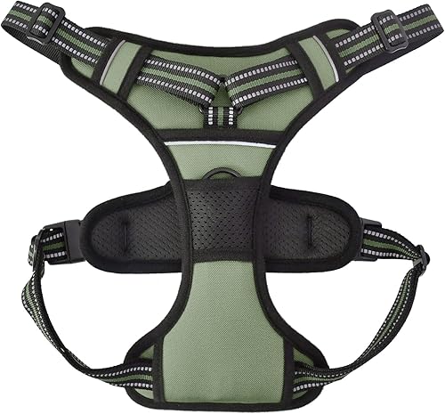 Miniatura 5 de Arnés acolchado reflectante para perro, ligero antidesgarros, arnés ajustable para mascotas al aire libre para perros pequeños, medianos y grandes