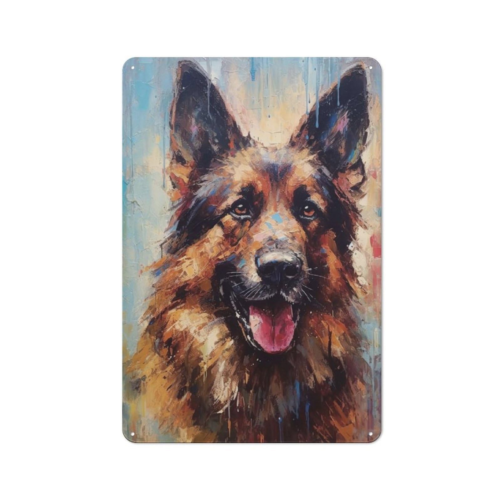 Junmoney Palette Shepherd Painting Retro Metal Wall Sign 30X20cm With For Bar Or Restaurant, A Housewarming Gift For Hospitality Decor Collectors