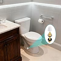 Vista 5 de Kit de tornillos y tapas para suelo de inodoro, pernos universales de latón macizo, 2 pernos de latón, 4 tapas de pernos con tuercas/arandelas