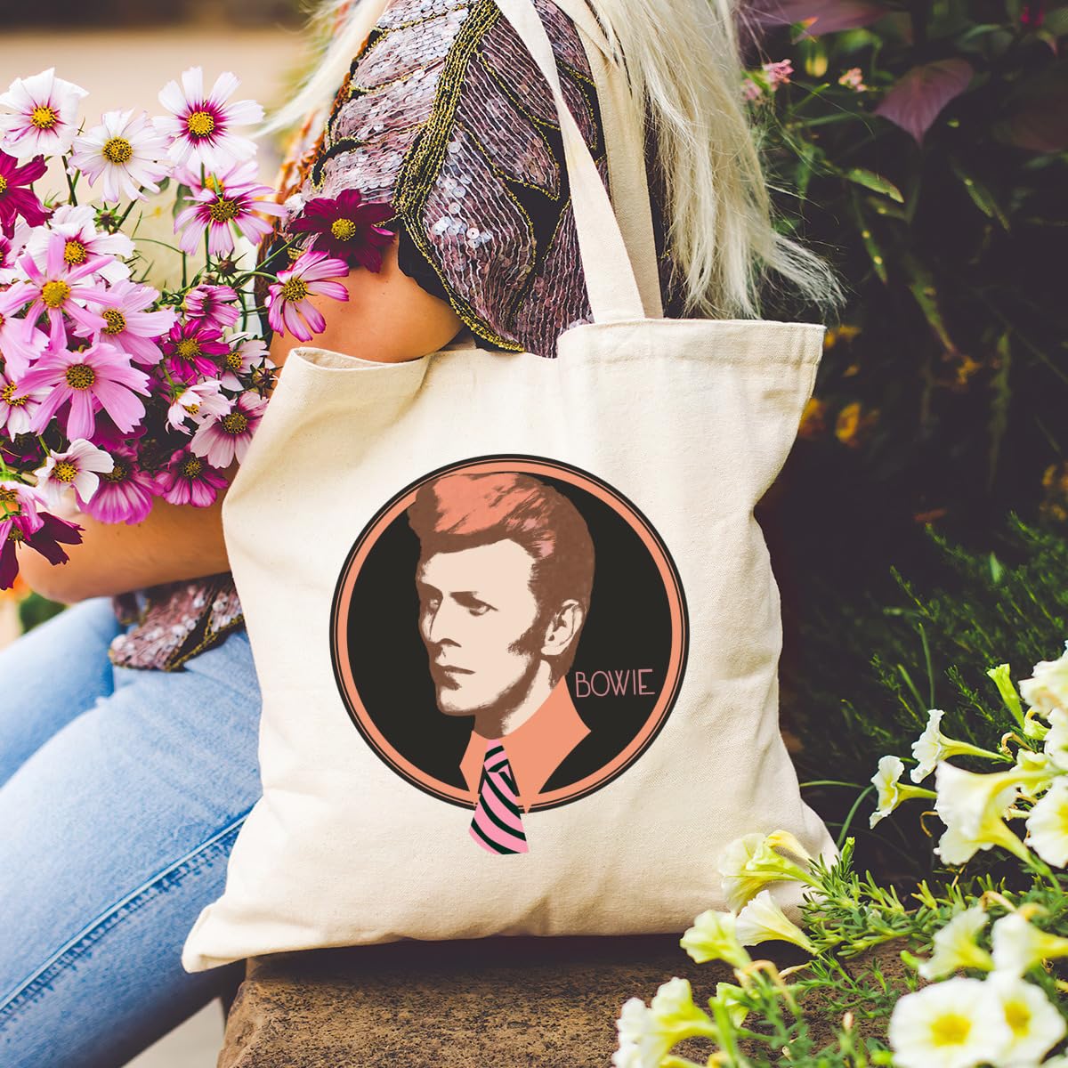Amazon.co.jp: ショッピングバッグ トートバッグ David Bowie