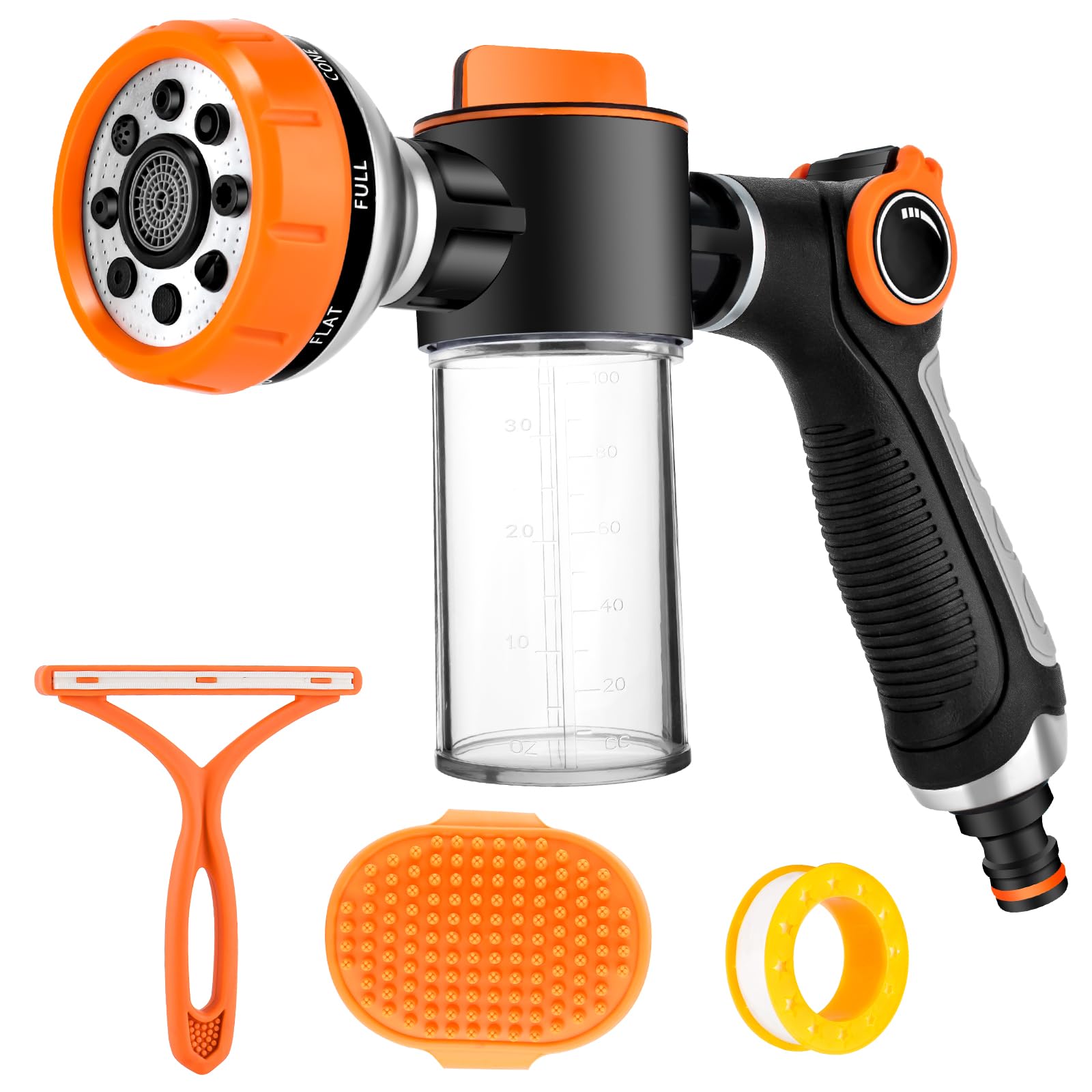 Mode pulvérisateur 8 en 1 pour embout de tuyau de lavage pour chien et plantes