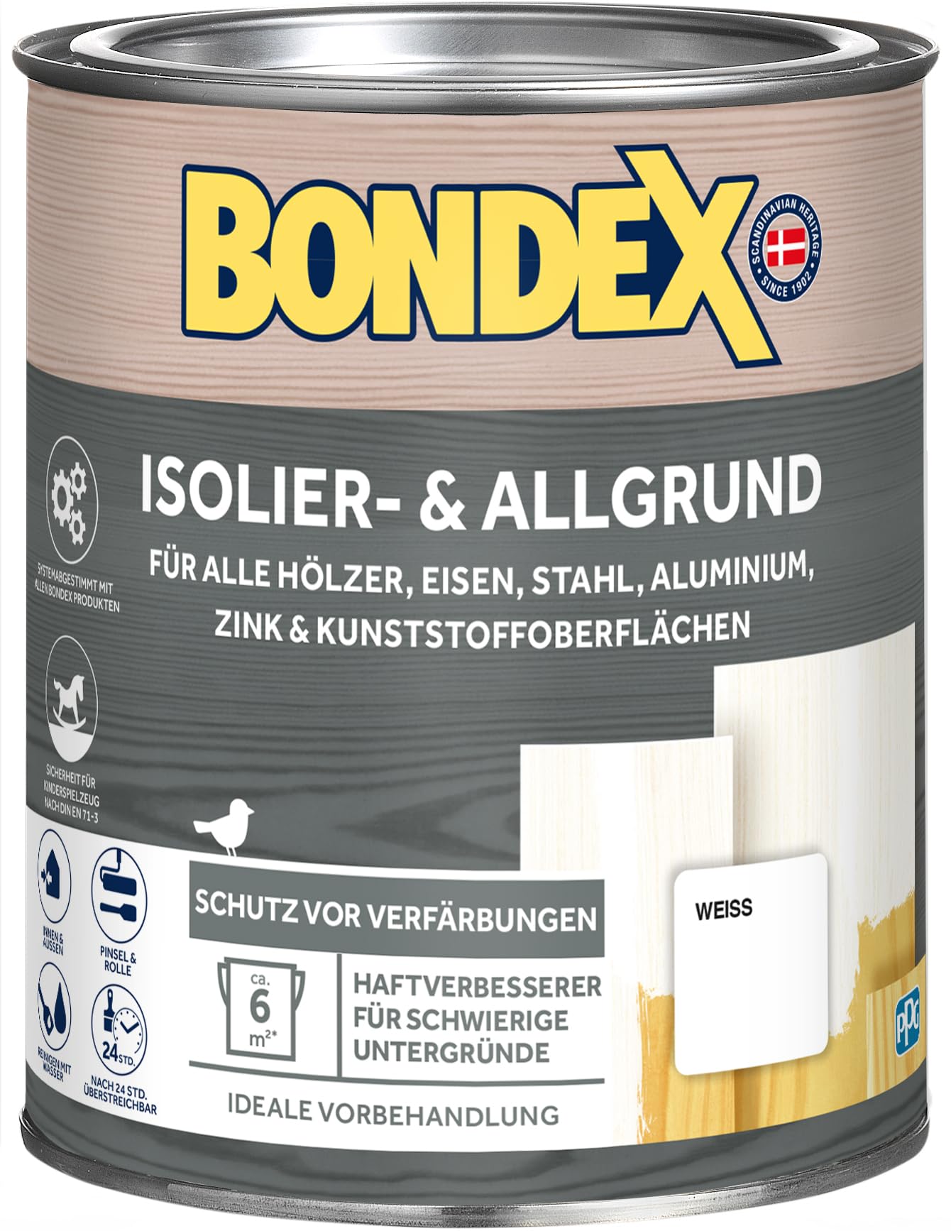 Bondex Isolier- und Allgrund Weiß 0,75 L