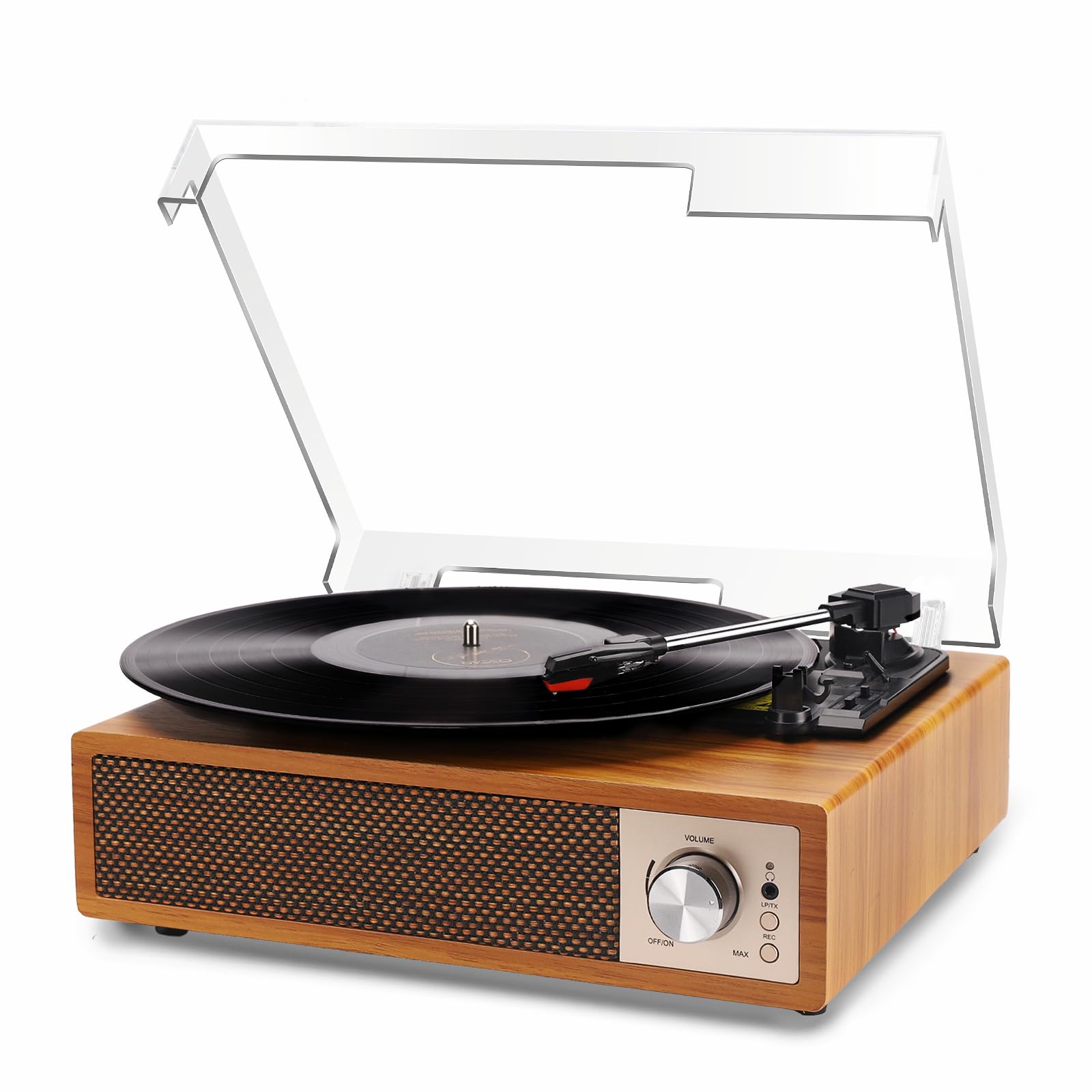 Giradischi Vinili Bluetooth 5.4, Tocadiscos Vintage 3 Velocità 33/45/78 RPM con Altoparlanti Integrati, Codificatore Digitale, Lettore di Dischi Lettore di Vinile LP/Aux IN/RCA/USB