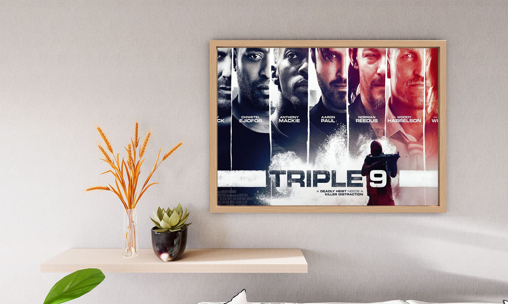 VERRE ART Printed Framed Canvas Painting for Home Decor Office Wall Studio Wall Living Room Decoration (14x10inch Wooden Floater) - triple_9