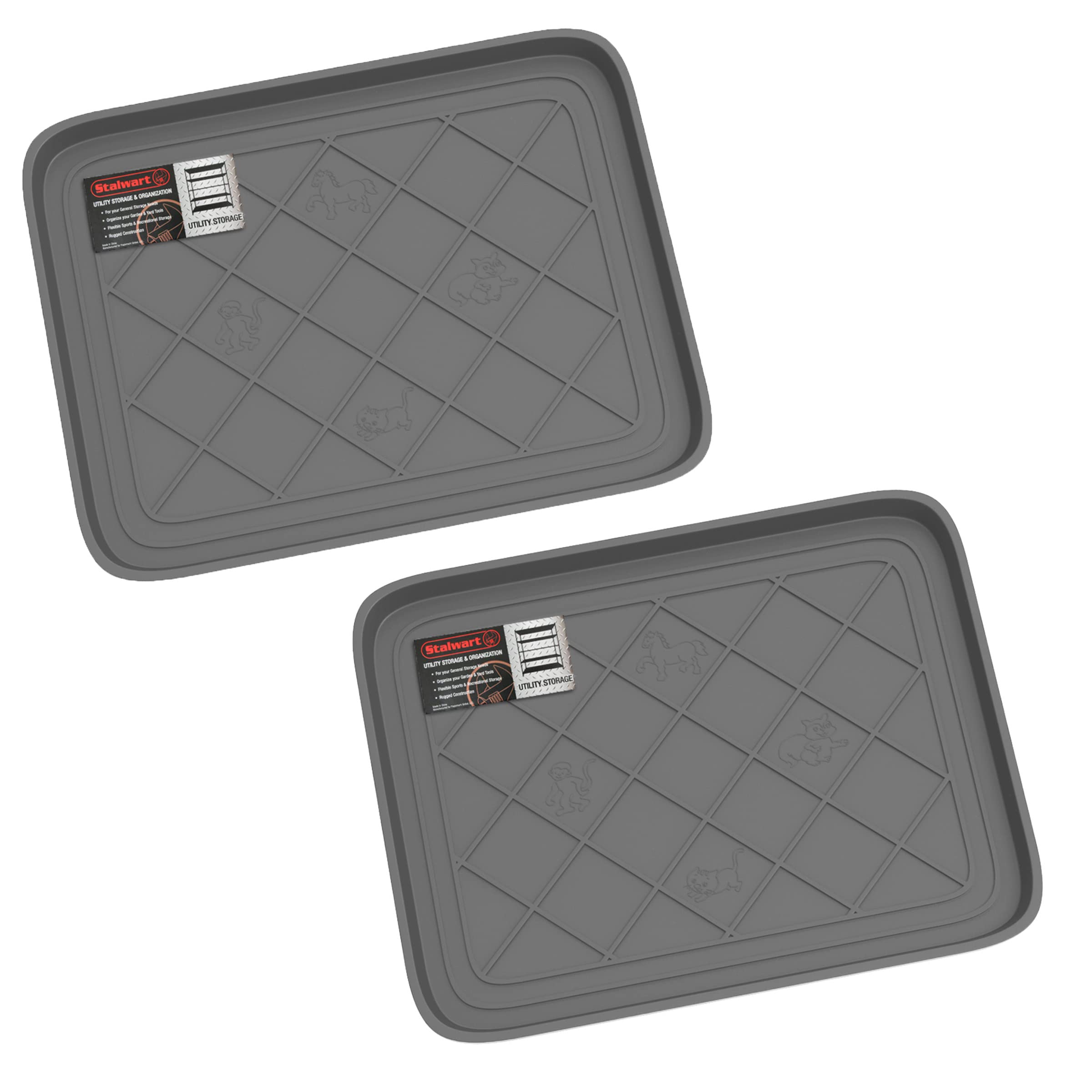 View 1 of ***ONLY TWO***
Stalwart All Weather Boot Tray - 4 Pack (Gray)