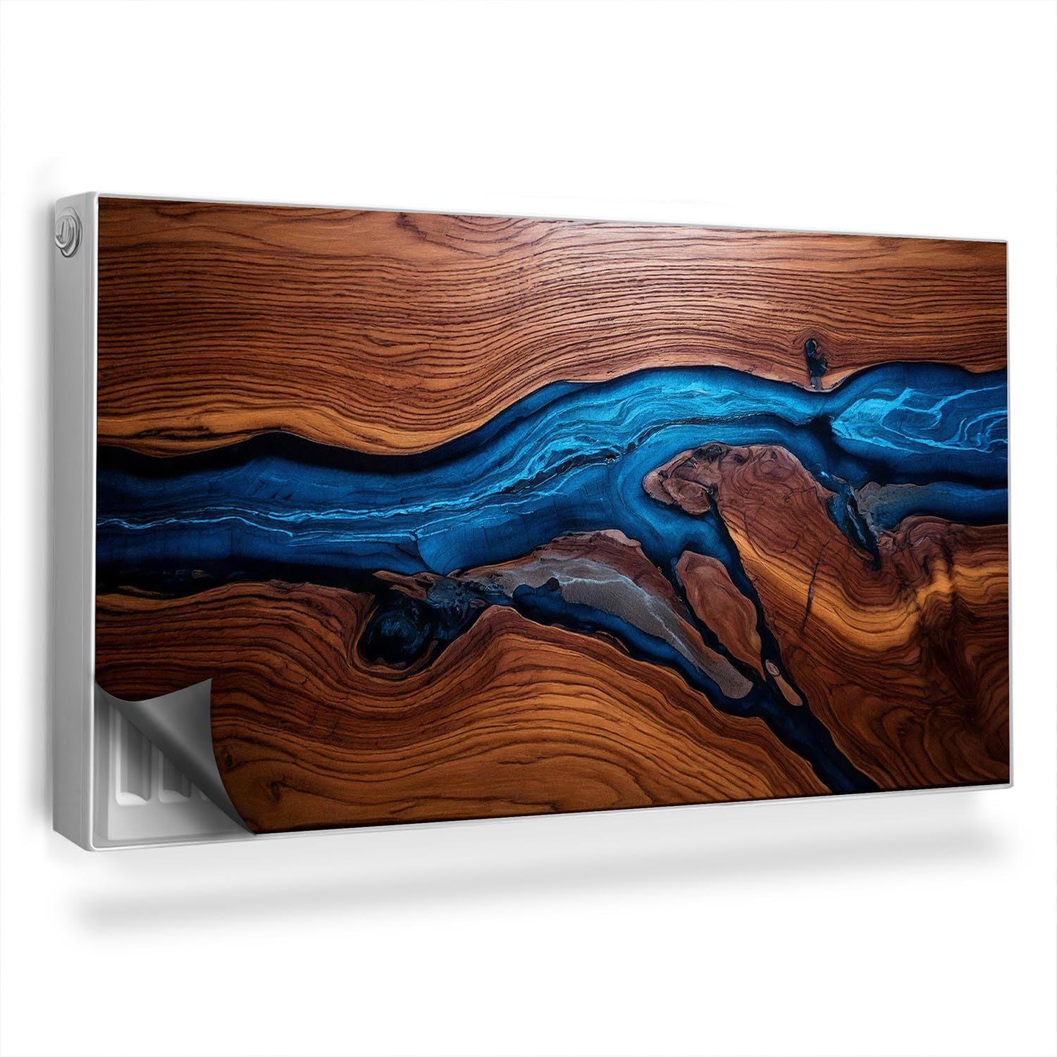 Cubierta Magnética 110x60 cm para Radiador en Madera Vieja Oscura