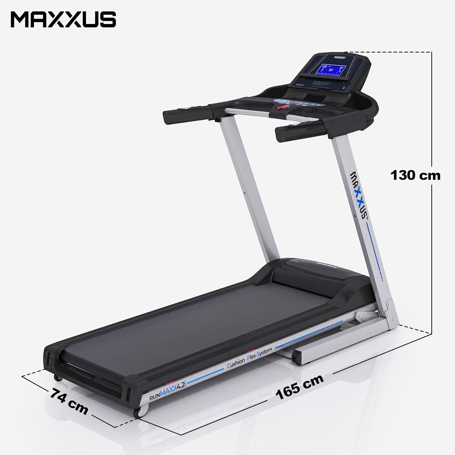 MAXXUS RunMaxx 4.2i Treadmill with dimensions