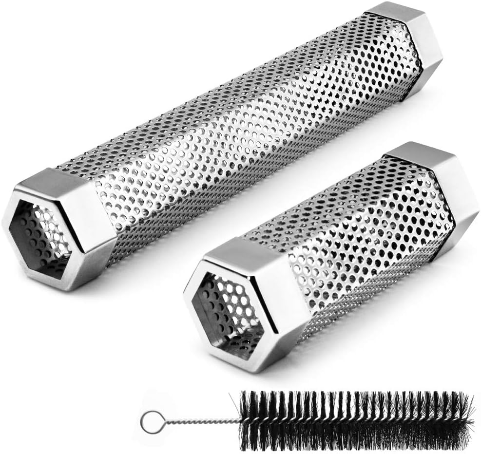 BEWAVE Pellet Smoker Tube for All Grill Electric Gas Charcoal or Smokers Hot/Cold Smoking