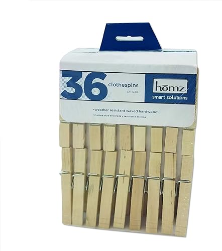 Miniatura 5 de Homz 1220216 Pin para ropa madera natural