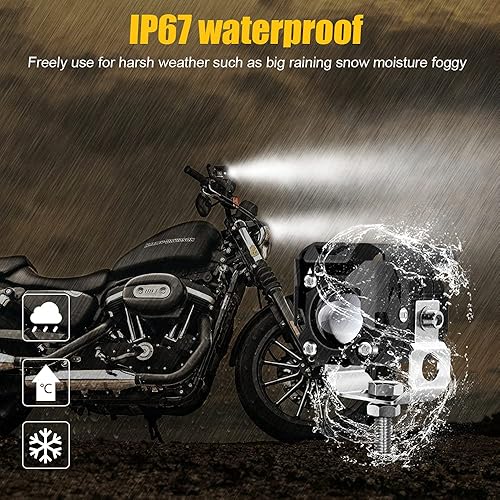 Miniatura 7 de Kairiyard Luces LED para cápsulas, luces LED todoterreno de 60 W, 6000 lm, ámbaramarillo, blanco, de doble color, antiniebla, luces de trabajo