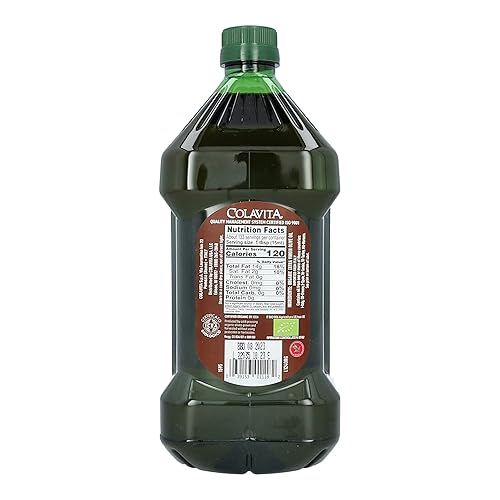 Miniatura 3 de Colavita Aceite de oliva virgen extra orgánico, primer prensado en frío, perfecto para asar, hornear, aderezar y adobos sin carbohidratos sin
